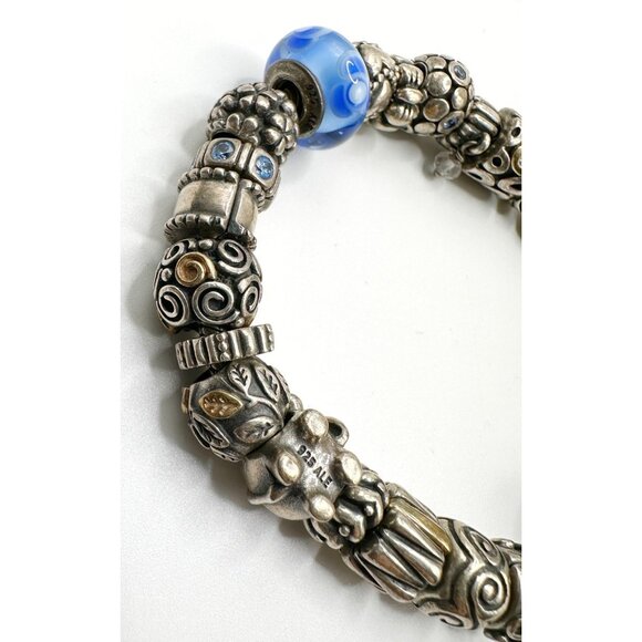 Pandora Charm Bracelet With 25 Charms (Sterling & 14K Accent Beads) - Picture 11 of 14